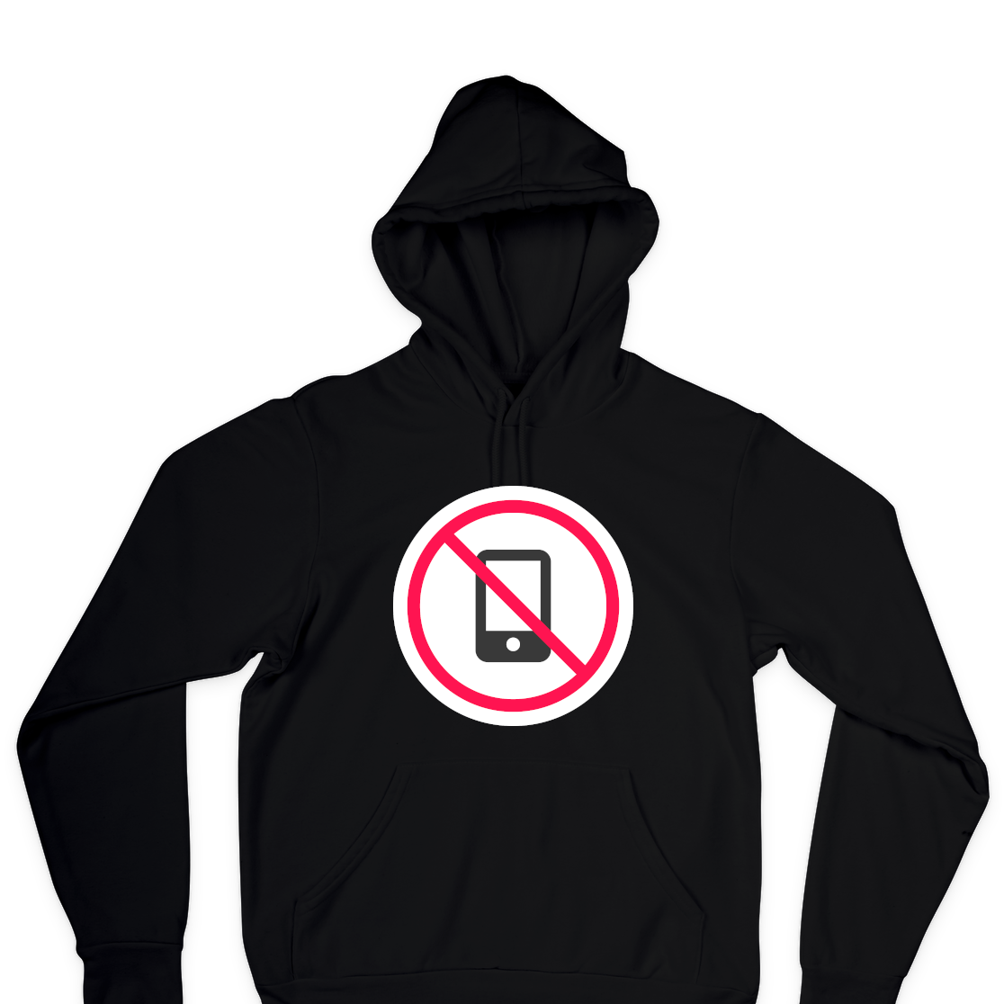 Hoodie Kapuzenpullover Unisex 100% Baumwolle – Handy Verbot