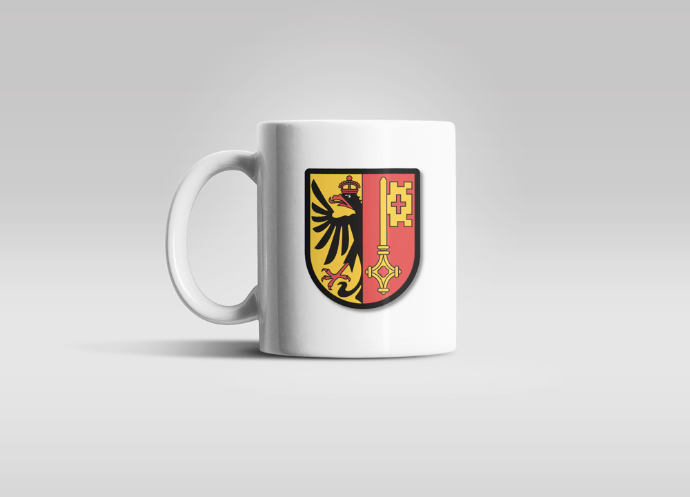 Bedruckte Porzellan Tasse – Kanton Genf