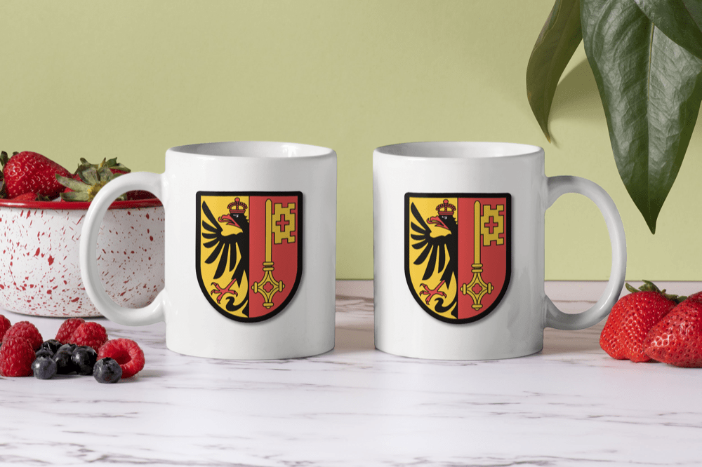 Bedruckte Porzellan Tasse – Kanton Genf