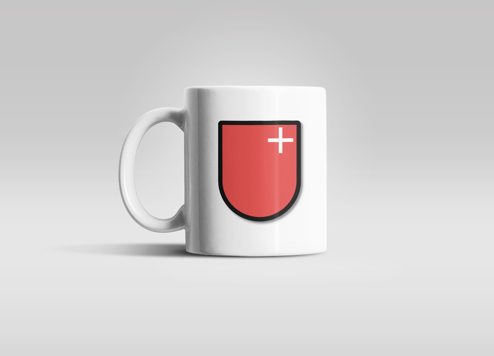 Bedruckte Porzellan Tasse – Kanton Schwyz