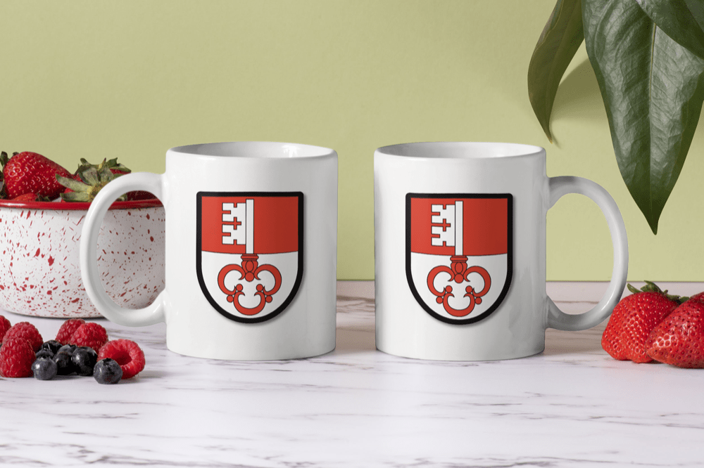 Bedruckte Porzellan Tasse – Kanton Obwalden