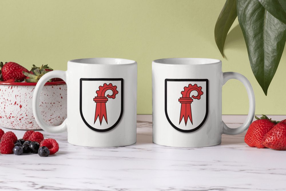 Bedruckte Porzellan Tasse – Kanton Basel Land