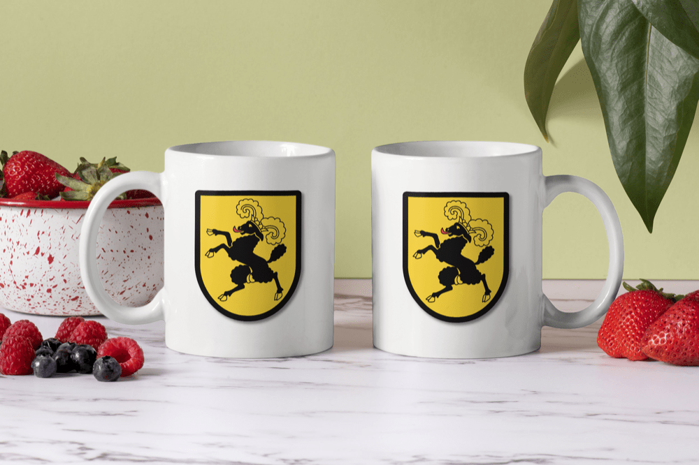 Bedruckte Porzellan Tasse – Kanton Schaffhausen