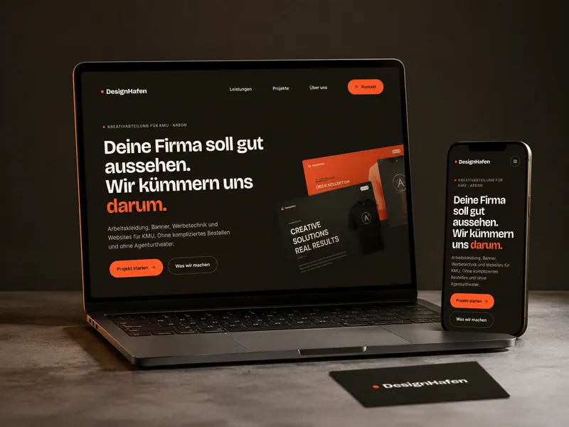 Website auf Laptop und Smartphone