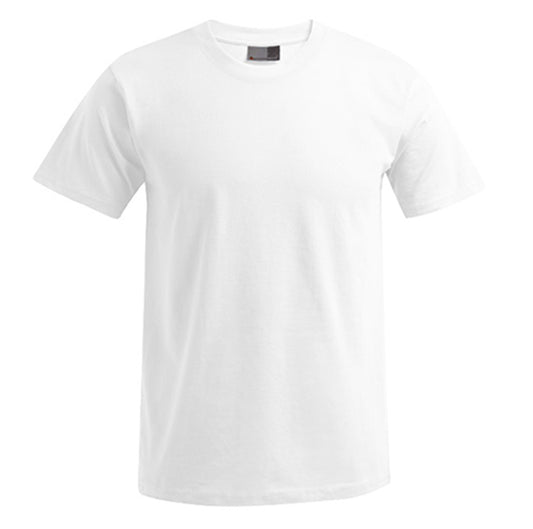 Personalisierbares Premium Herren T-Shirt - Weiss und Grau