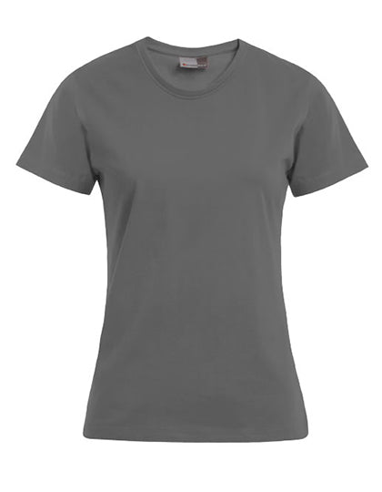 Personalisierbares Premium Damen T-Shirt - Weiss und Grau