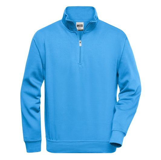 Personalisierbares Unisex Half Zip Sweatshirt - Blau