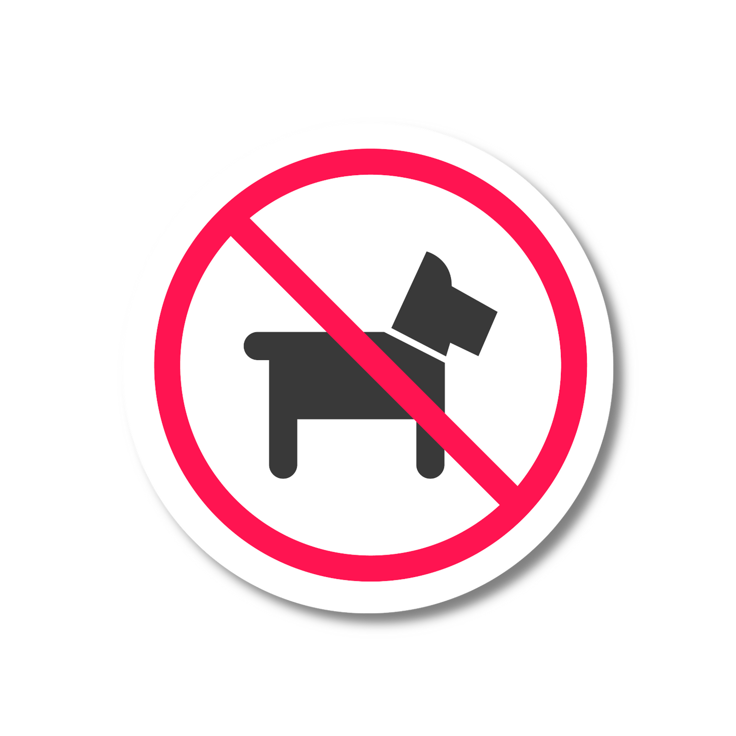 Premium Vinyl-Aufkleber - Hunde Verbot