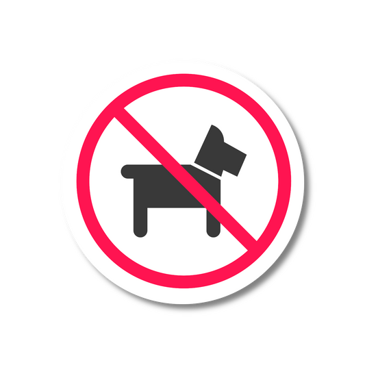 Premium Vinyl-Aufkleber - Hunde Verbot