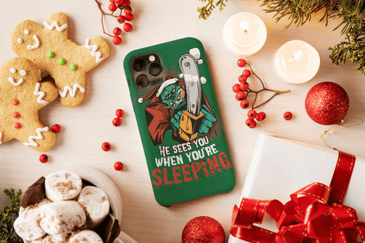 Galaxy Handyhülle - Gruseliger Grinch mit Kettensäge Anti-Weihnachten - SmartPhone Cover