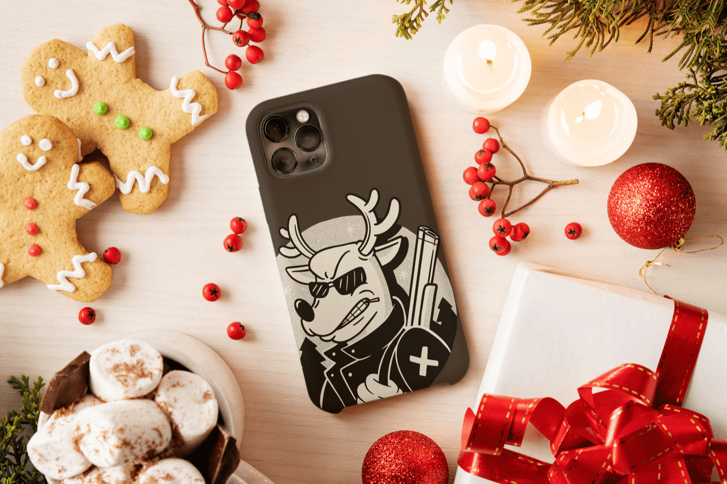 iPhone Handyhülle - Terminator Hirsch Antiweihnachten - SmartPhone Cover