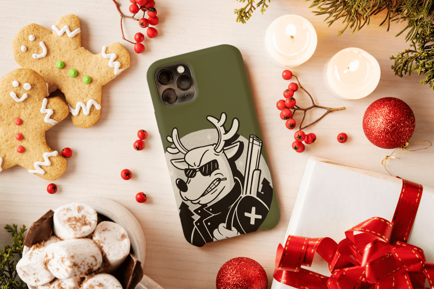 iPhone Handyhülle - Terminator Hirsch Antiweihnachten - SmartPhone Cover