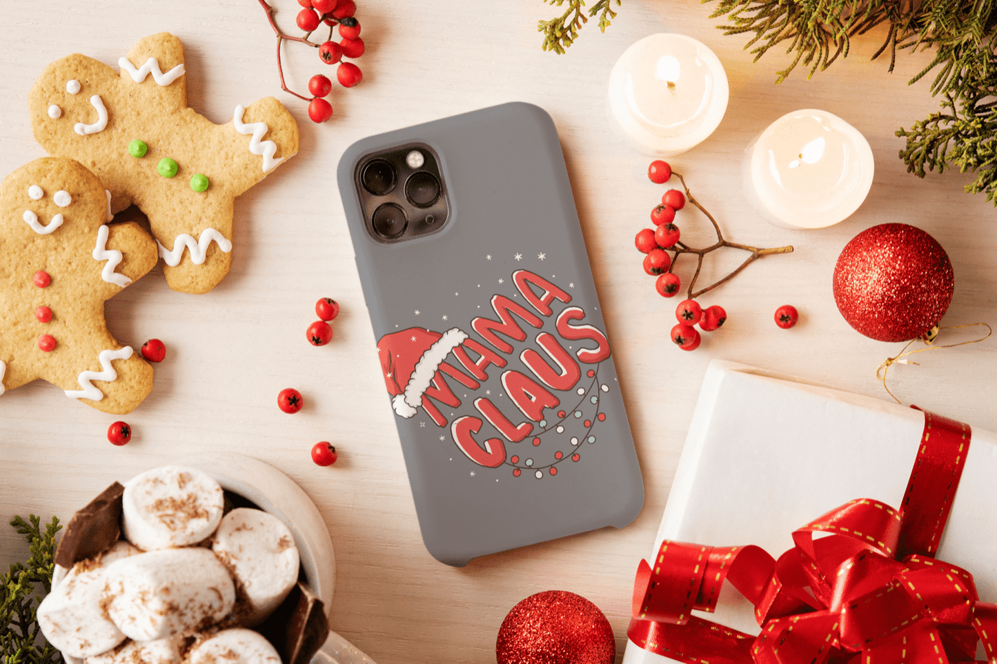 iPhone Handyhülle - Mama Claus Weihnachtsmotiv - SmartPhone Cover