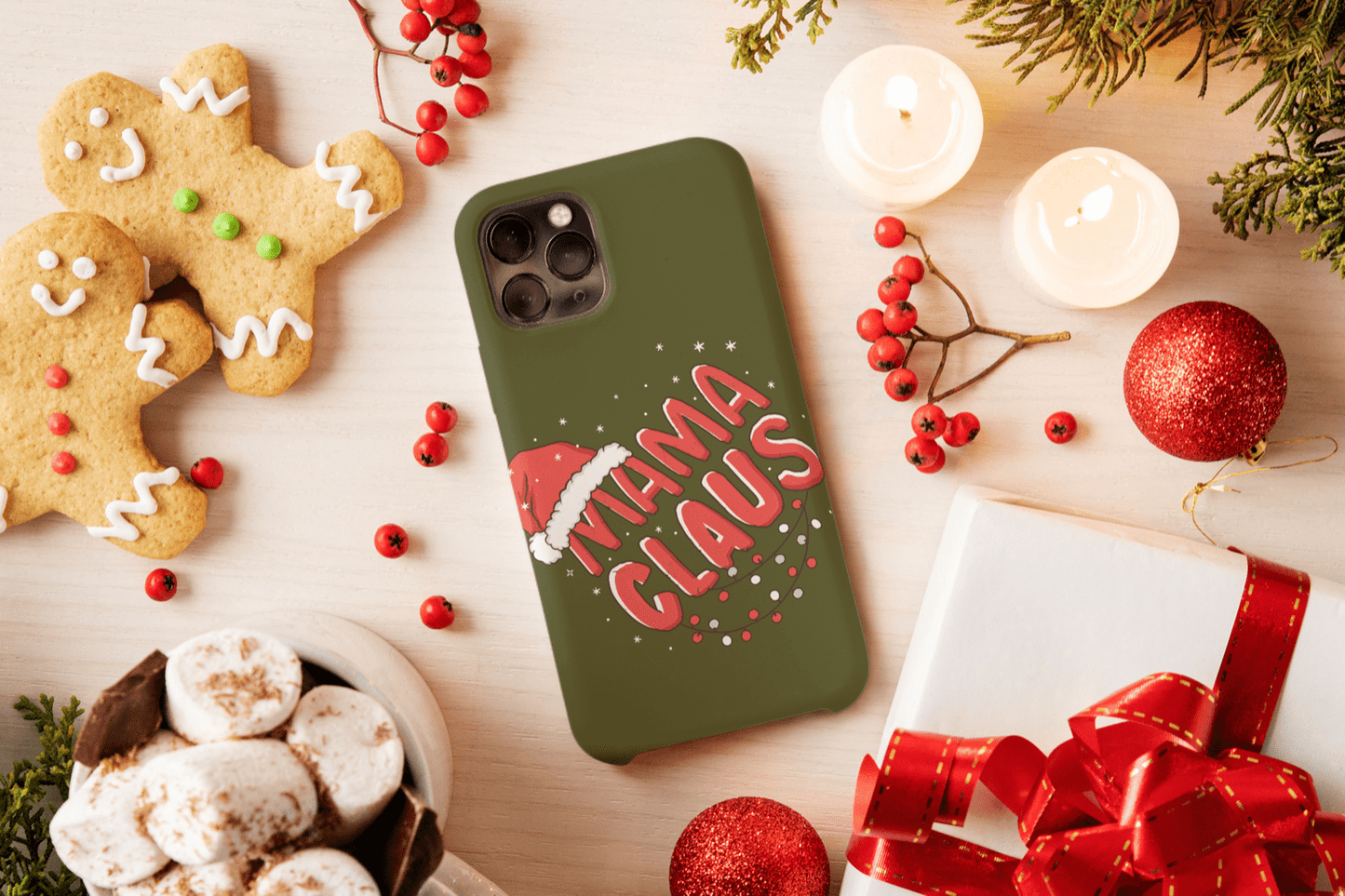 iPhone Handyhülle - Mama Claus Weihnachtsmotiv - SmartPhone Cover