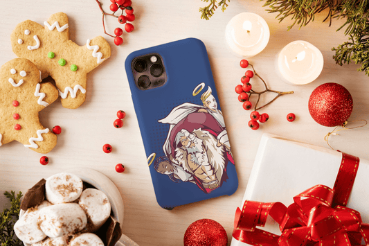 Galaxy Handyhülle - Comicheld Super Santa Sixpack mit Engeln Weihnachtsdesign - SmartPhone Cover