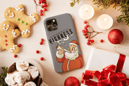 iPhone Handyhülle - Merry Highness Santa mit Joint - SmartPhone Cover