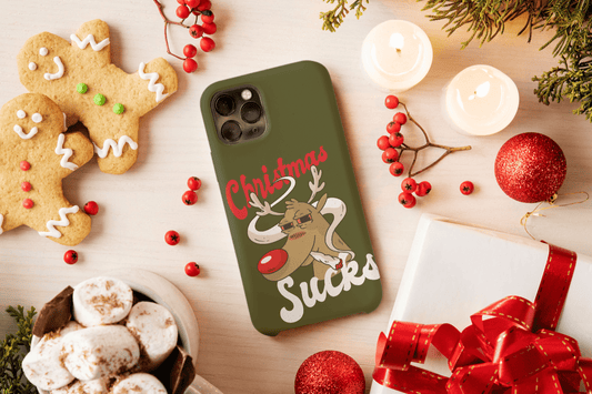 iPhone Handyhülle - Christmas Sucks Rentier mit Joint - SmartPhone Cover