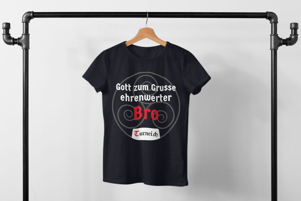 Herren T-Shirt Baumwolle - Gott zum Grusse ehrenwerter Bro - Turnei.ch