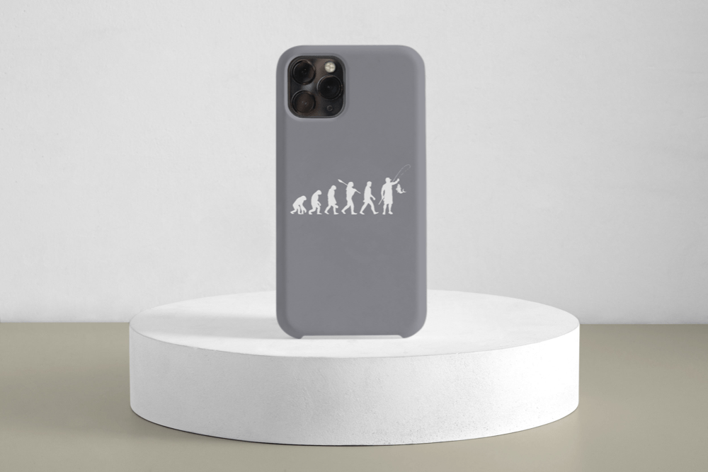 iPhone Handyhülle - Evolution - Vom Affen zum Angler - SmartPhone Cover