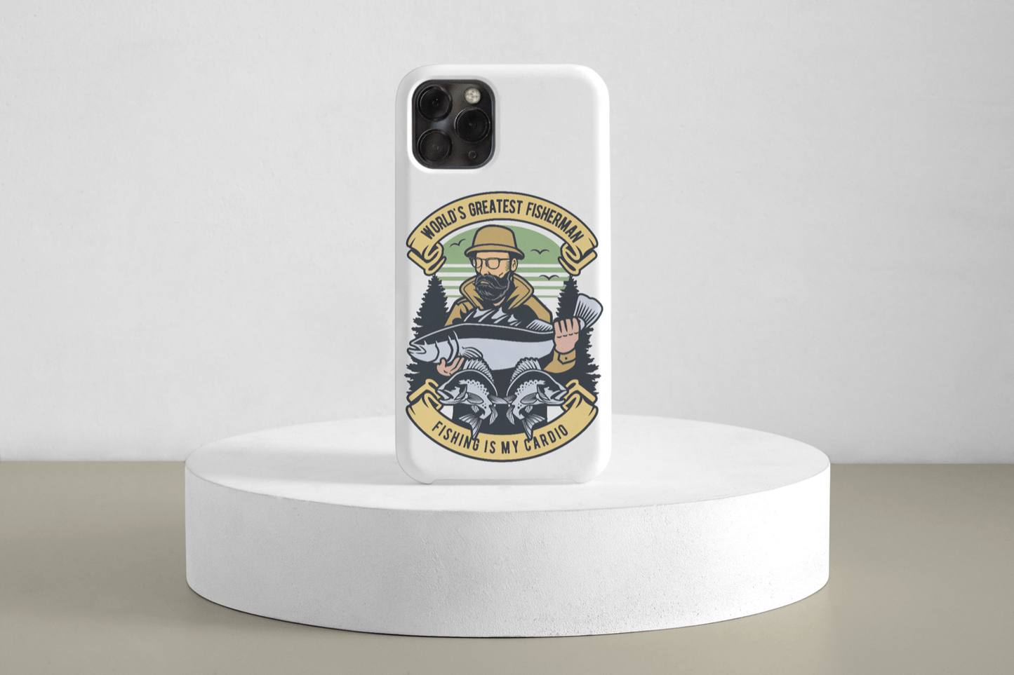 iPhone Handyhülle - Worlds greatest Fisherman - Fishing is my Cardio - SmartPhone Cover