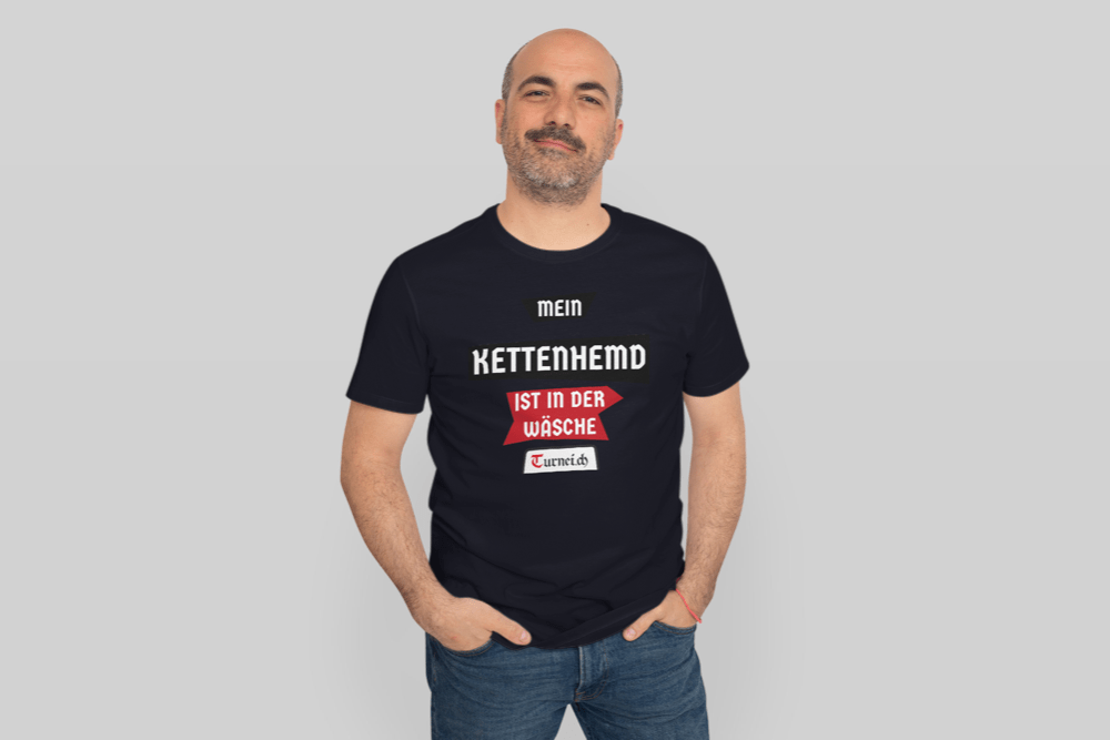 Herren T-Shirt Baumwolle - Mein Kettenhemd ist in der Wäsche - Turnei.ch