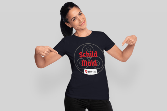 Damen T-Shirt Baumwolle - Schild Maid - Turnei.ch