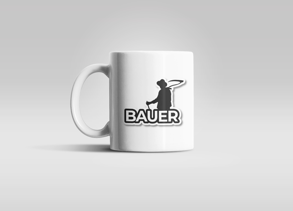 Bedruckte Porzellan Tasse – Bauer