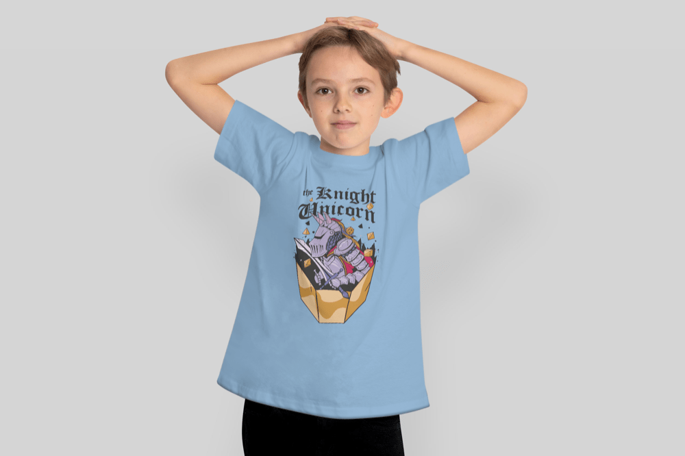 Kinder T-Shirt Baumwolle Unisex - The Knight Unicorn - Turnei.ch