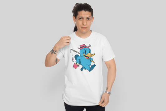 Herren T-Shirt Baumwolle - Comic Fisch