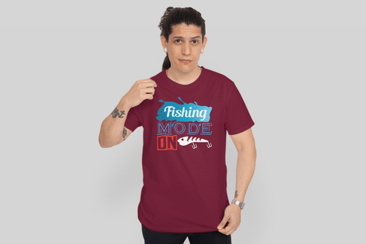 Herren T-Shirt Baumwolle - Fishing mode on